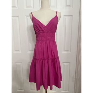 Rails Azalea Pink‎ V-Neck Pullover Sleeveless Tiered Carmen Mini Dress Size XS